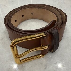 Burberry brown leather belt